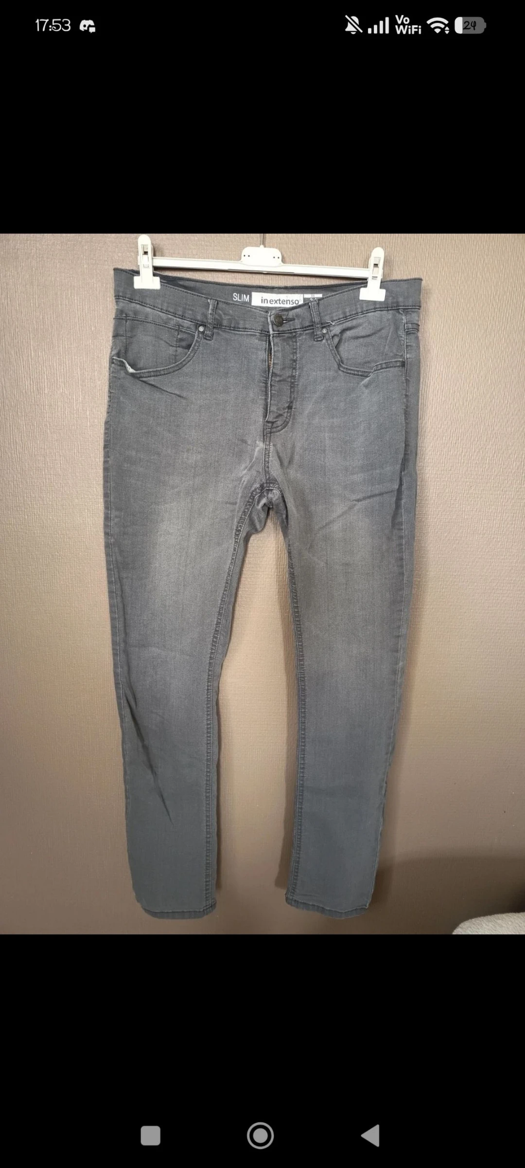 Jean Slim Gris In Extenso - Taille 44 FR / 34 US